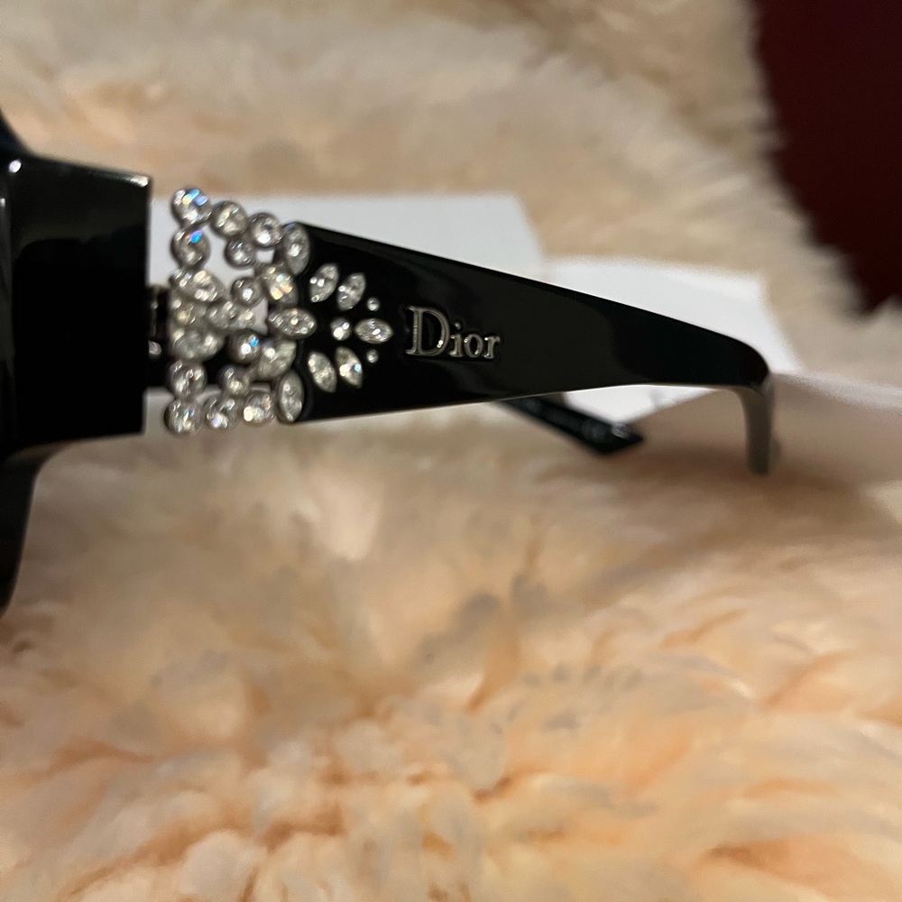 Dior Black Sunglasses with Crystal Accents - Picture 7 of 12